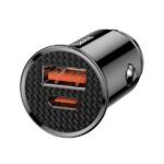 Baseus Car Charger Circular Plastic A+C 30W PPS Qora - Image 2
