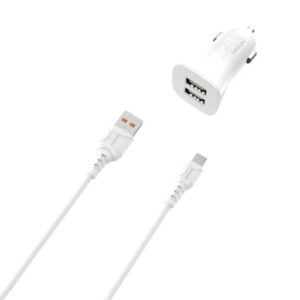 Zaryadka Avto Denmen 2USB DZ06T Type-C 2×1