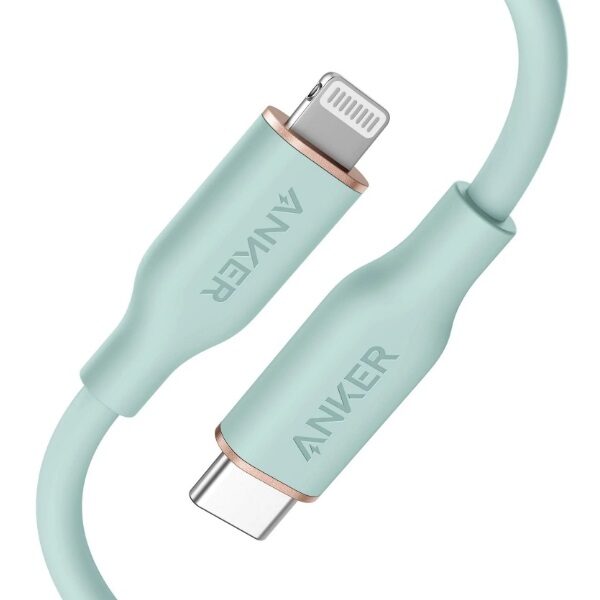 USB кабель Anker PowerLine III Flow USB-C with Lightning Connector 3ft Green