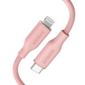 USB кабель Anker PowerLine III Flow USB-C with Lightning Connector 3ft Pink