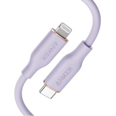 USB кабель Anker PowerLine III Flow USB-C with Lightning Connector 3ft Purple