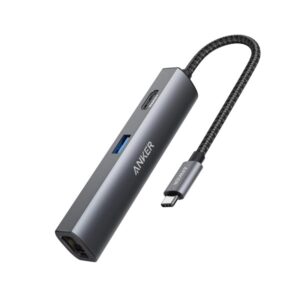 USB-хаб адаптер Anker PowerExpand+ 5-in-1 USB-C Ethernet Hub Gray