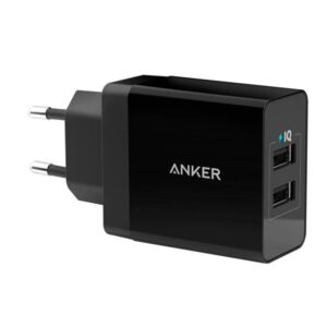 Зарядное устройство Anker 24W wall charger 2-Port EU Black