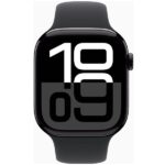 Смарт часы Apple Watch Series 10 GPS 46mm Jet Black Aluminium Case with Black Sport Band - S/M
