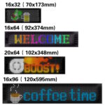 Светодиодная наклейка для авто LED MATRIX PANEL 16*64 (92*374mm)