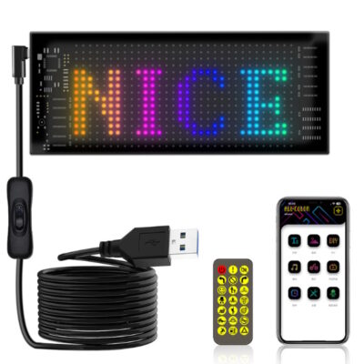 Светодиодная наклейка для авто LED MATRIX PANEL 16*32 (70*173mm)