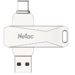 Накопитель Netac 64GB USB 3.0 + Type-C Dual U782C — изображение 4