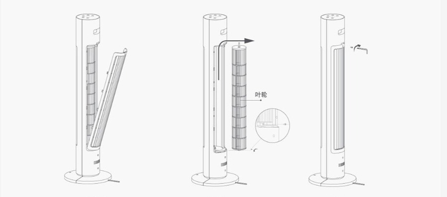 Колонный вентилятор Xiaomi Smart Tower Fan белый Колонный вентилятор Xiaomi Smart Tower Fan белый