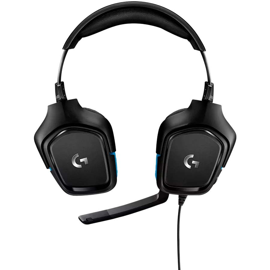 220317170030959677 Беспроводные наушники Logitech G432 Wired Gaming Headset 7.1 Leathereette Black Blue — изображение 3