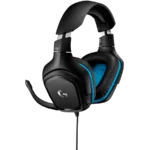 Беспроводные наушники Logitech G432 Wired Gaming Headset 7.1 Leathereette Black Blue — изображение 4