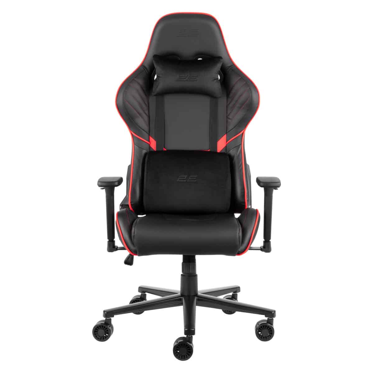 Кресло 2E GAMING HIBAGON II, ПУ кожа, 3D-Armrests, чёрно-красный